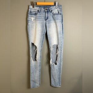 Rewash #bemore jeans size 5/27, distressed skinny 100% cotton